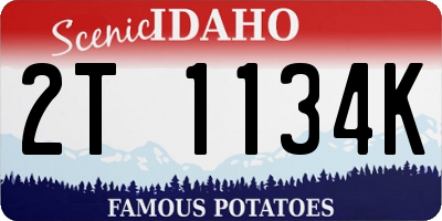 ID license plate 2T1134K