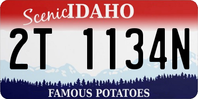 ID license plate 2T1134N