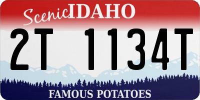 ID license plate 2T1134T