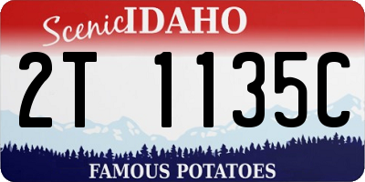 ID license plate 2T1135C