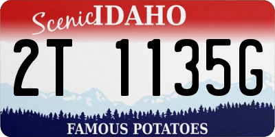 ID license plate 2T1135G