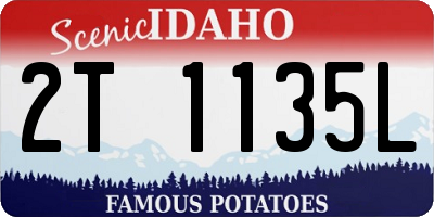 ID license plate 2T1135L
