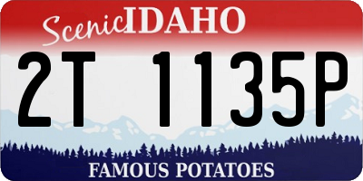 ID license plate 2T1135P