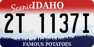 ID license plate 2T1137I