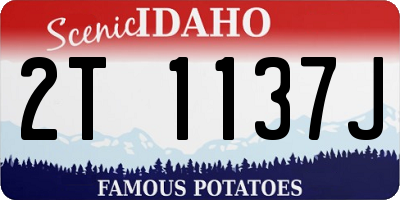 ID license plate 2T1137J