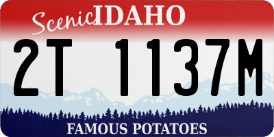 ID license plate 2T1137M