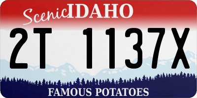 ID license plate 2T1137X