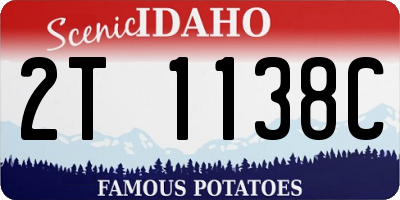 ID license plate 2T1138C
