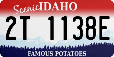 ID license plate 2T1138E
