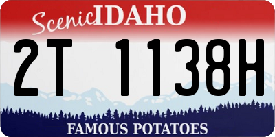ID license plate 2T1138H