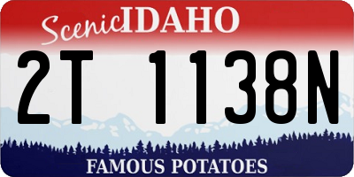 ID license plate 2T1138N