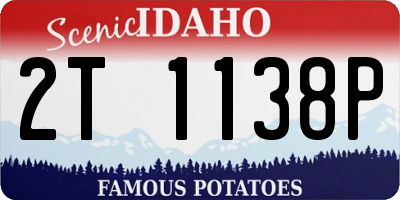 ID license plate 2T1138P