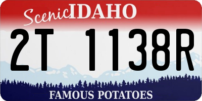 ID license plate 2T1138R