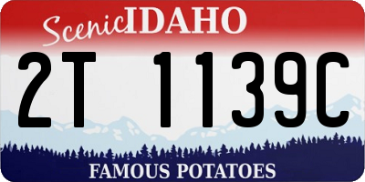 ID license plate 2T1139C