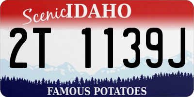 ID license plate 2T1139J