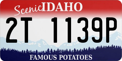 ID license plate 2T1139P