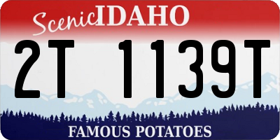 ID license plate 2T1139T