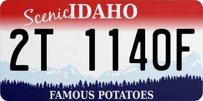 ID license plate 2T1140F