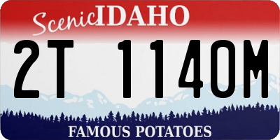 ID license plate 2T1140M