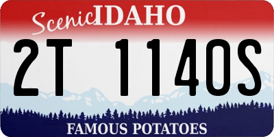 ID license plate 2T1140S