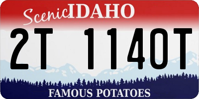ID license plate 2T1140T