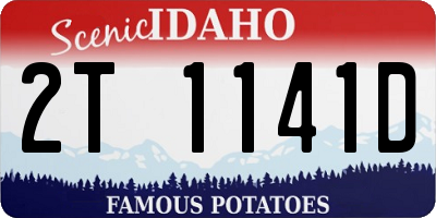 ID license plate 2T1141D