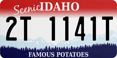 ID license plate 2T1141T
