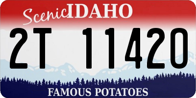 ID license plate 2T1142O