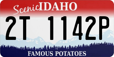 ID license plate 2T1142P