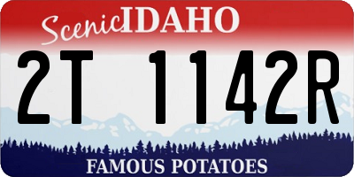 ID license plate 2T1142R