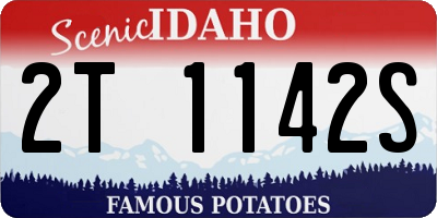 ID license plate 2T1142S