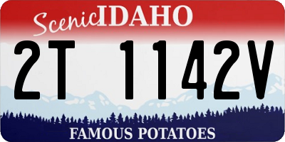 ID license plate 2T1142V
