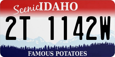 ID license plate 2T1142W