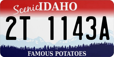 ID license plate 2T1143A