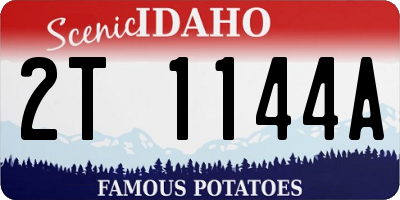 ID license plate 2T1144A