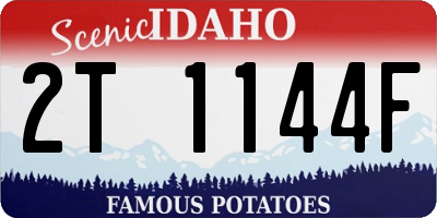 ID license plate 2T1144F