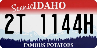 ID license plate 2T1144H