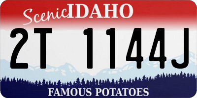 ID license plate 2T1144J