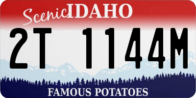 ID license plate 2T1144M