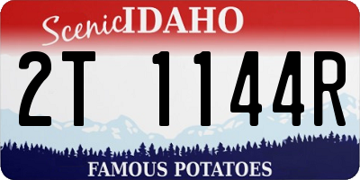 ID license plate 2T1144R