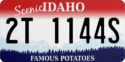 ID license plate 2T1144S