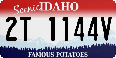 ID license plate 2T1144V