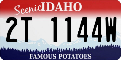 ID license plate 2T1144W