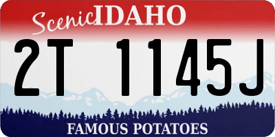 ID license plate 2T1145J