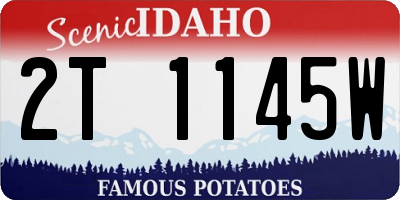 ID license plate 2T1145W