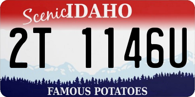 ID license plate 2T1146U