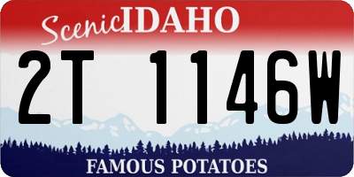 ID license plate 2T1146W