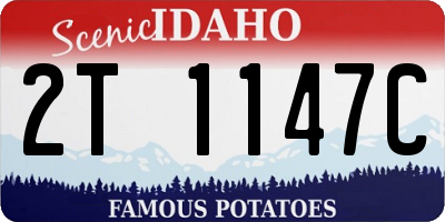 ID license plate 2T1147C