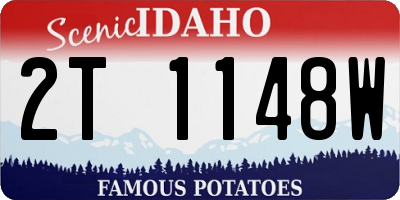 ID license plate 2T1148W