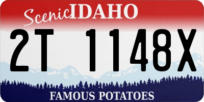 ID license plate 2T1148X